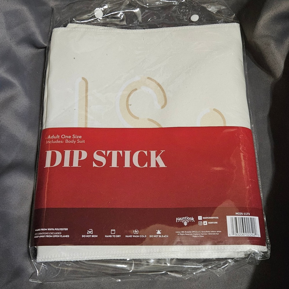 Dip Stick Adult One Size Halloween  Costume Bodysuit Funny Pun Hauntlook Novelty